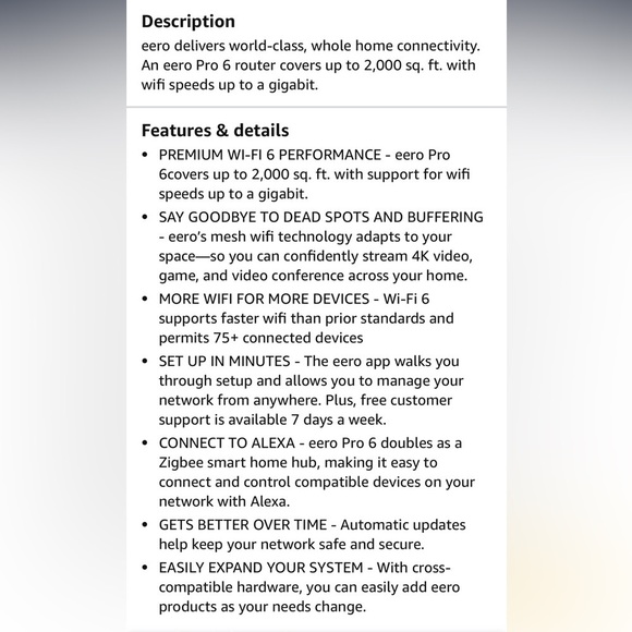 Eero Pro 6 mesh Wi-Fi 6 router - Picture 11 of 15